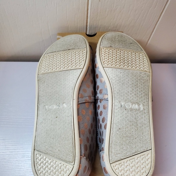 Tom’s Classic Drizzle Grey/Rose Gold Foil Polka Dot Women’s Size US Size 9 - Picture 8 of 8